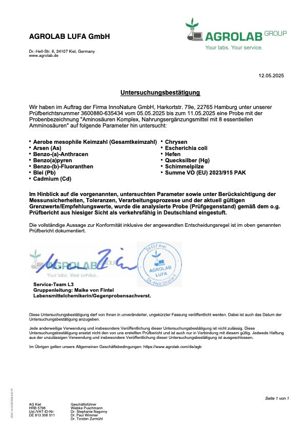 Aminosäuren Komplex Kapseln