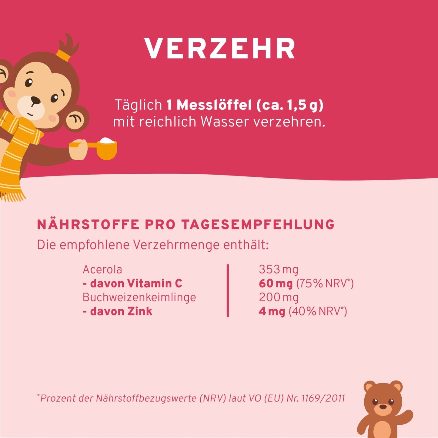 Vitamin C + Zink Kids Pulver 50g