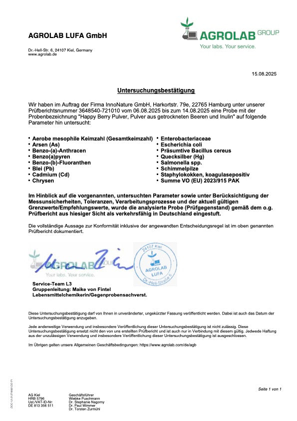 Bio Happy Berry Superfood Pulver