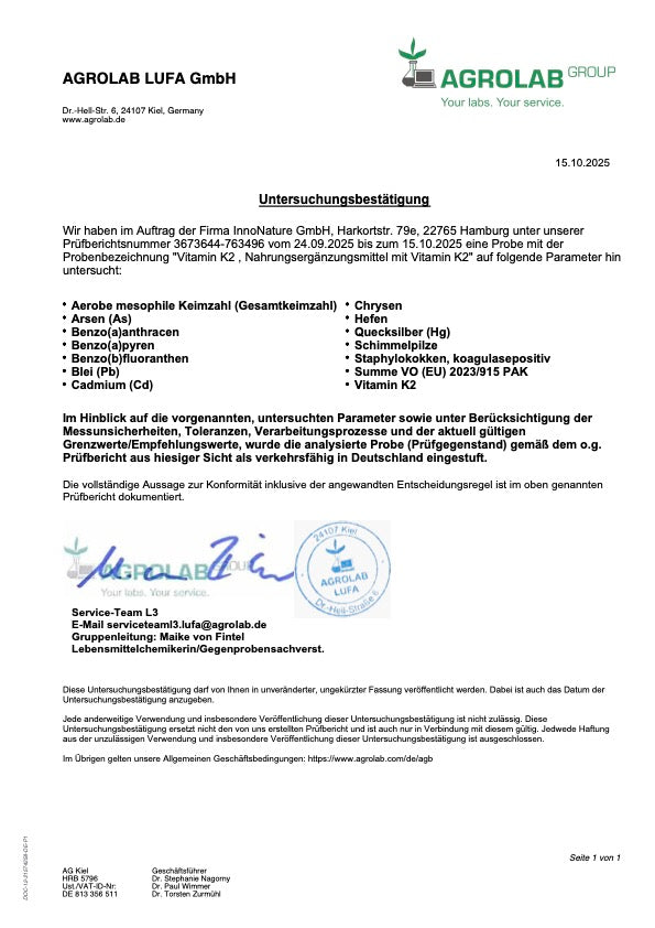 Menachinon MK-7: Vitamin K2 Tropfen