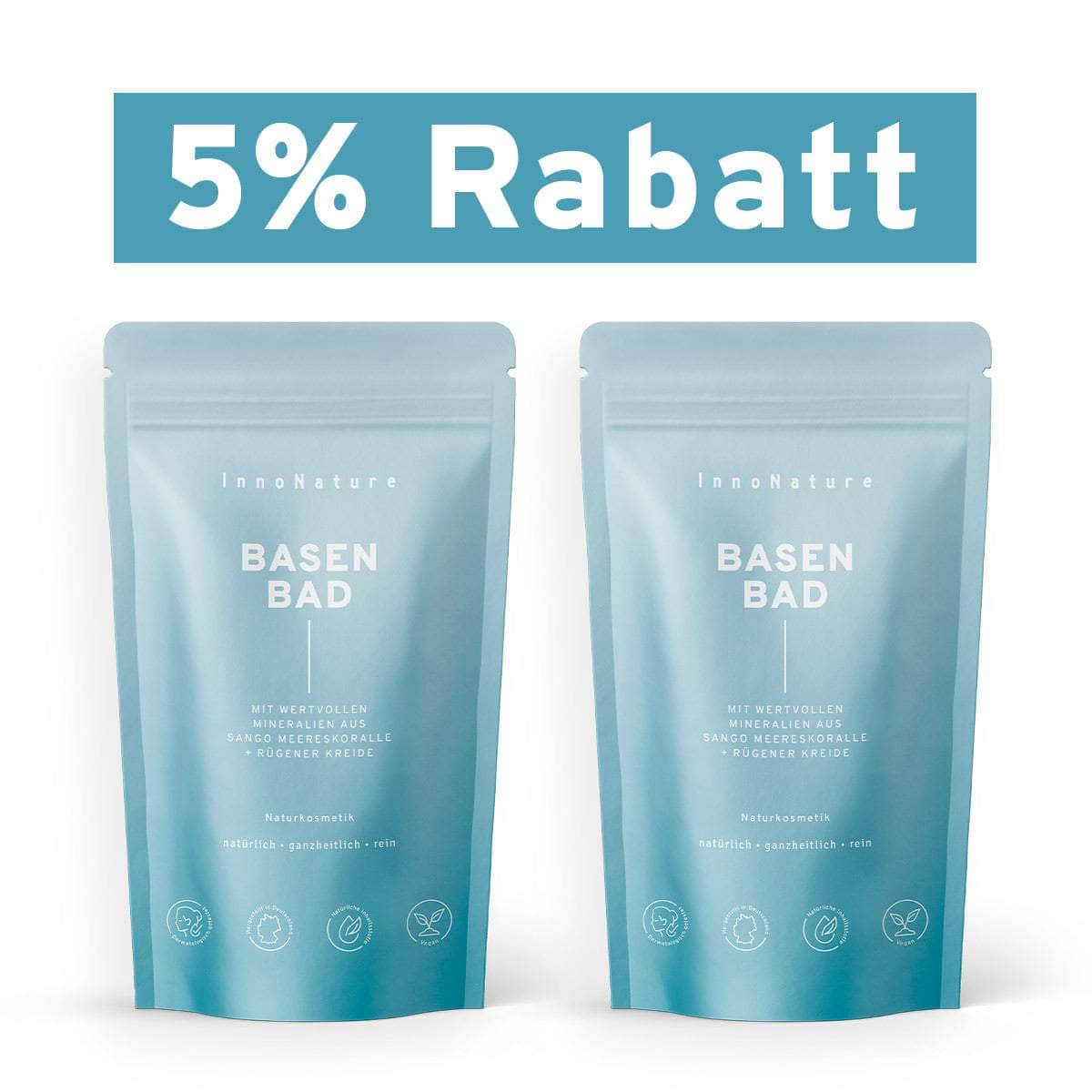 InnoNature Bad 2x750g Basenbad mit Sango Meereskoralle + Rügener Kreide