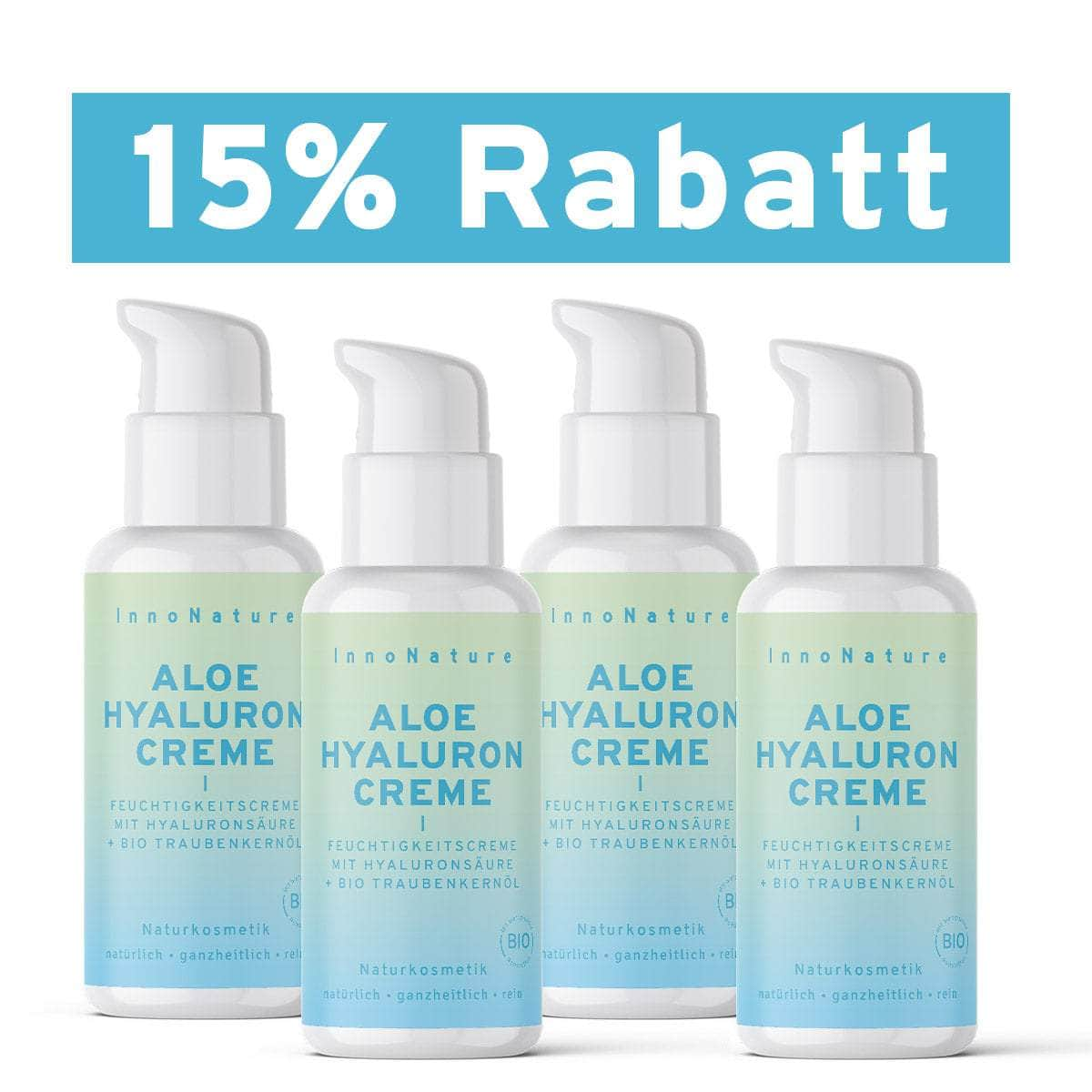 InnoNature Creme 4x50ml Aloe Hyaluron Creme: Gesichtscreme