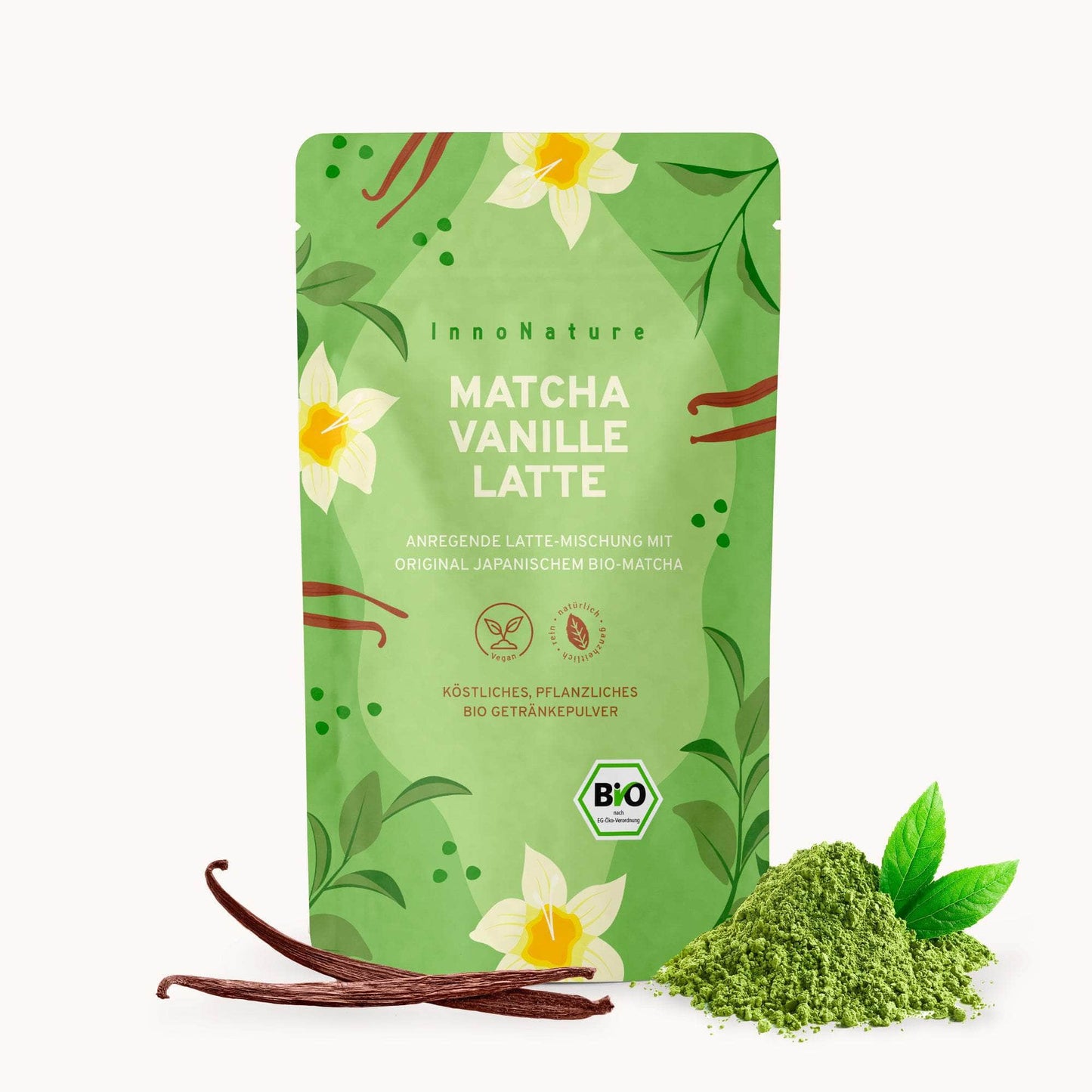 InnoNature Getränkepulver 1x 150g Pulver Bio Matcha Vanille Latte