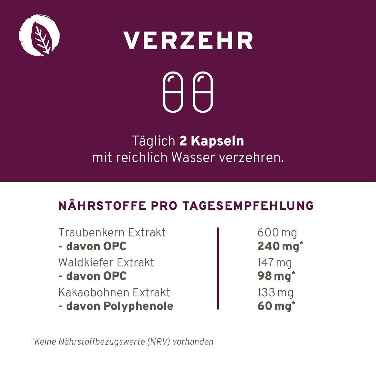 InnoNature Kapseln 1x Monatsvorrat (60 Kapseln) OPC KOMPLEX Kapseln