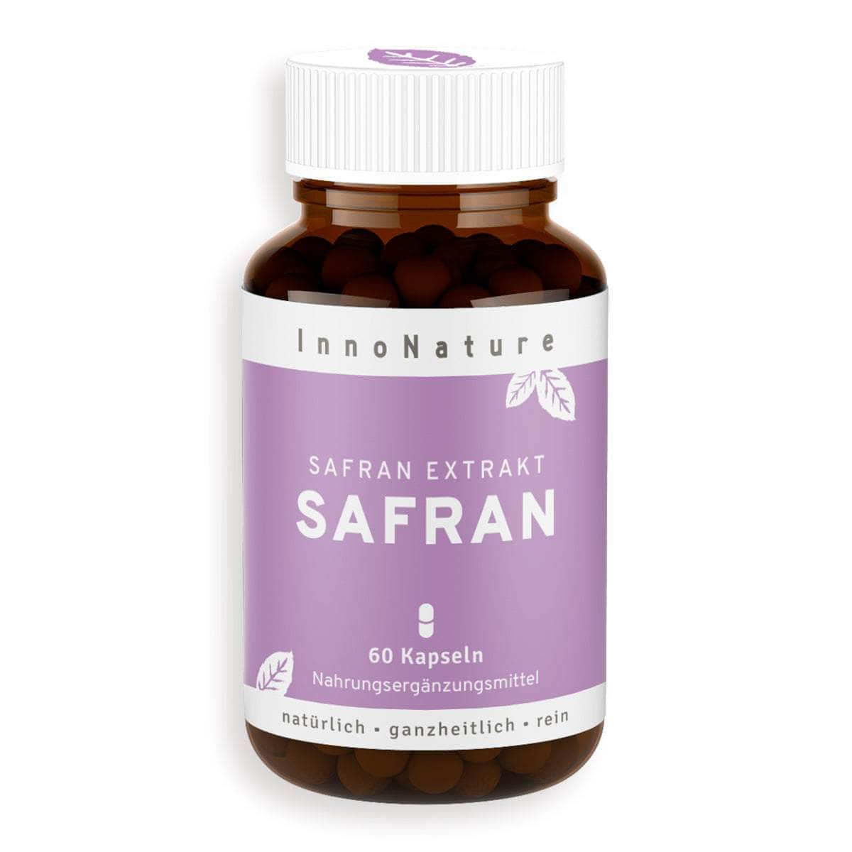 InnoNature Kapseln 1x Monatsvorrat (60 Kapseln) Safran Extrakt: Crocin und Safranal