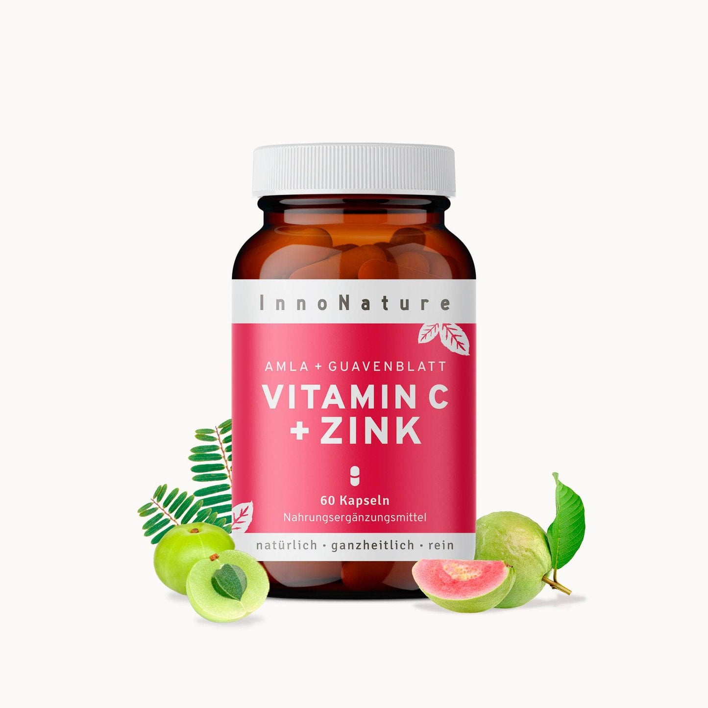 InnoNature Kapseln 1x Monatsvorrat (60 Kapseln) Vitamin C + Zink 60 Kapseln
