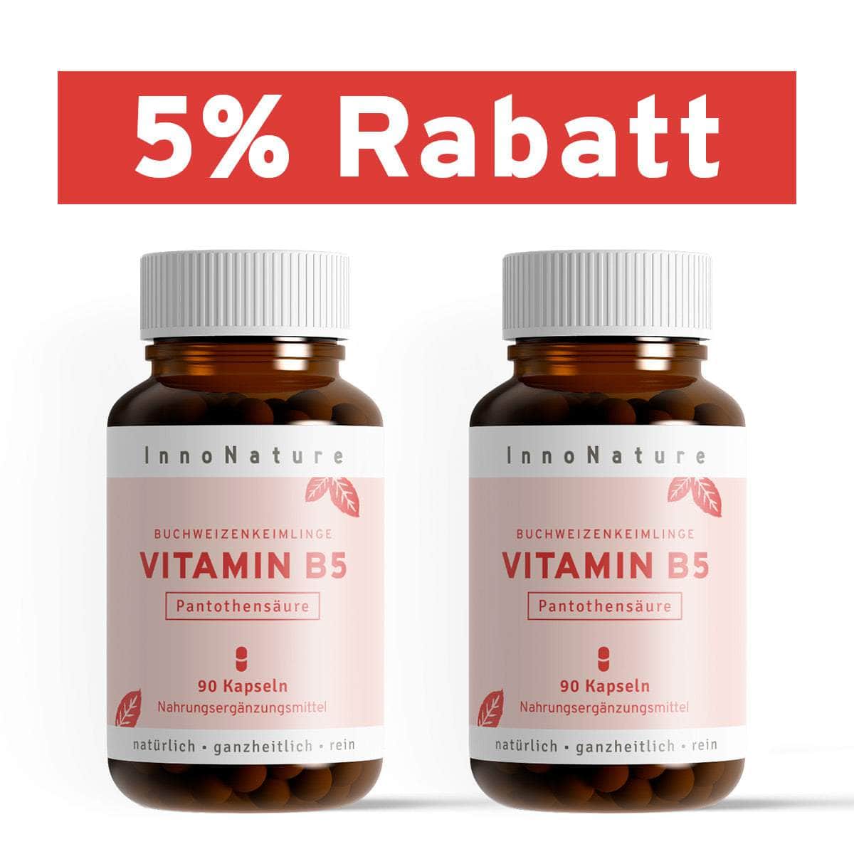 InnoNature Kapseln 2x 90 Kapseln Vitamin B5 Kapseln: Buchweizen Keimlinge