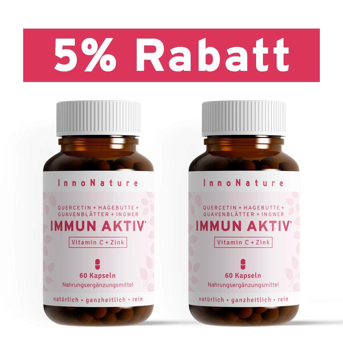 InnoNature Kapseln 2x Monatsvorrat (2x 60 Kapseln) Immun Aktiv Kapseln