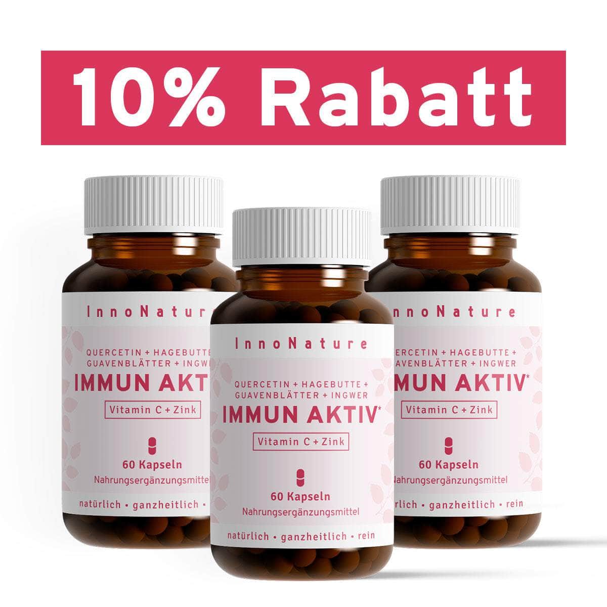 InnoNature Kapseln 3x Monatsvorrat (3x 60 Kapseln) Immun Aktiv Kapseln