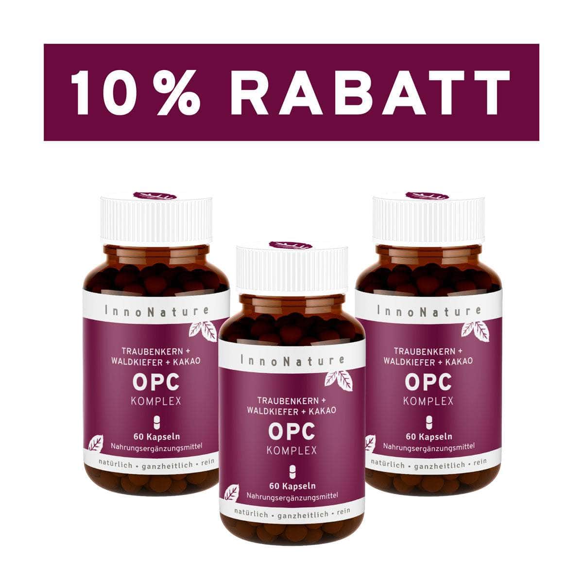 InnoNature Kapseln 3x Monatsvorrat (3x60 Kapseln) OPC KOMPLEX Kapseln