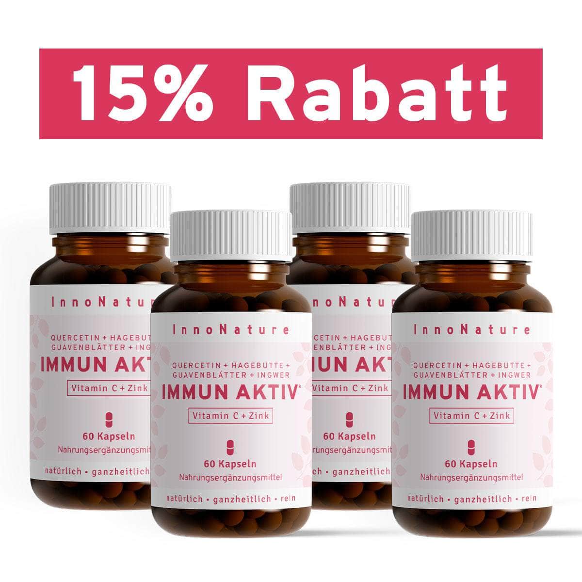InnoNature Kapseln 4x Monatsvorrat (4x 60 Kapseln) Immun Aktiv Kapseln