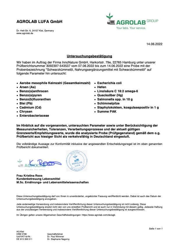 InnoNature Kapseln Bio Schwarzkümmelöl Kapseln