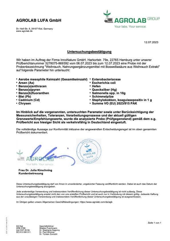 InnoNature Kapseln Boswelliasäure: Weihrauch Kapseln