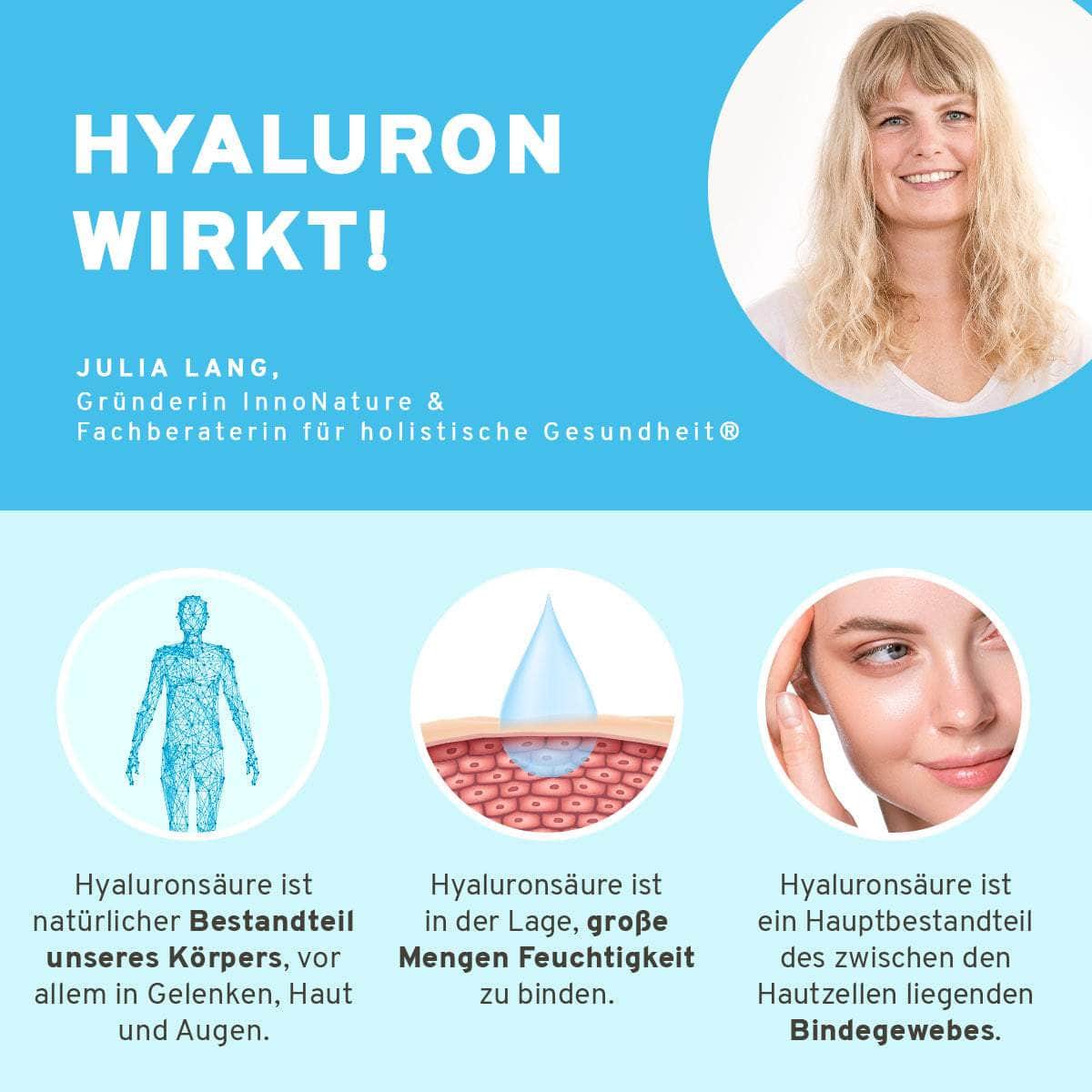 InnoNature Kapseln Hyaluron Kapseln: Hyaluronsäure aus fermentiertem Mais