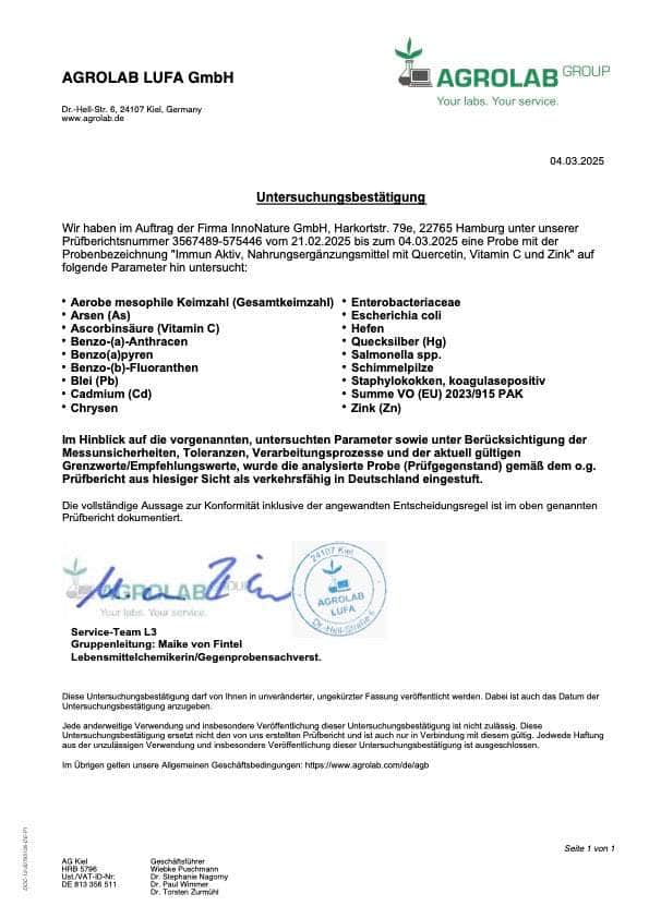 InnoNature Kapseln Monatsvorrat (60 Kapseln) Immun Aktiv Kapseln