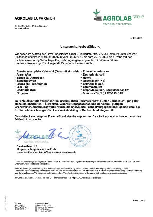 InnoNature Kapseln Mönchspfeffer + Vitamin B6 Kapseln