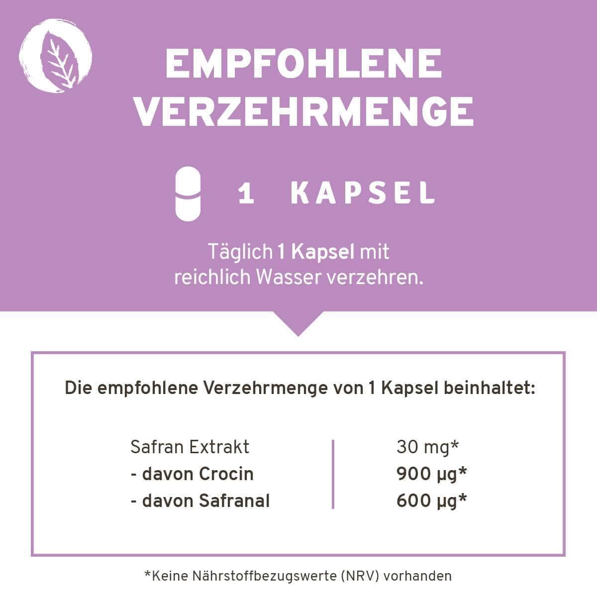 InnoNature Kapseln Safran Extrakt: Crocin und Safranal