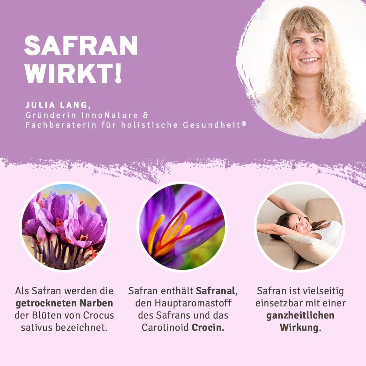 InnoNature Kapseln Safran Extrakt: Crocin und Safranal