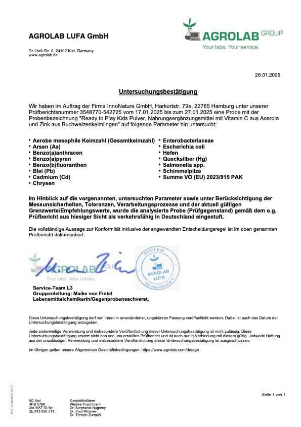 InnoNature Kids-Produkte 1x Monatsvorrat (50g) Ready to Play Kids Pulver 50g