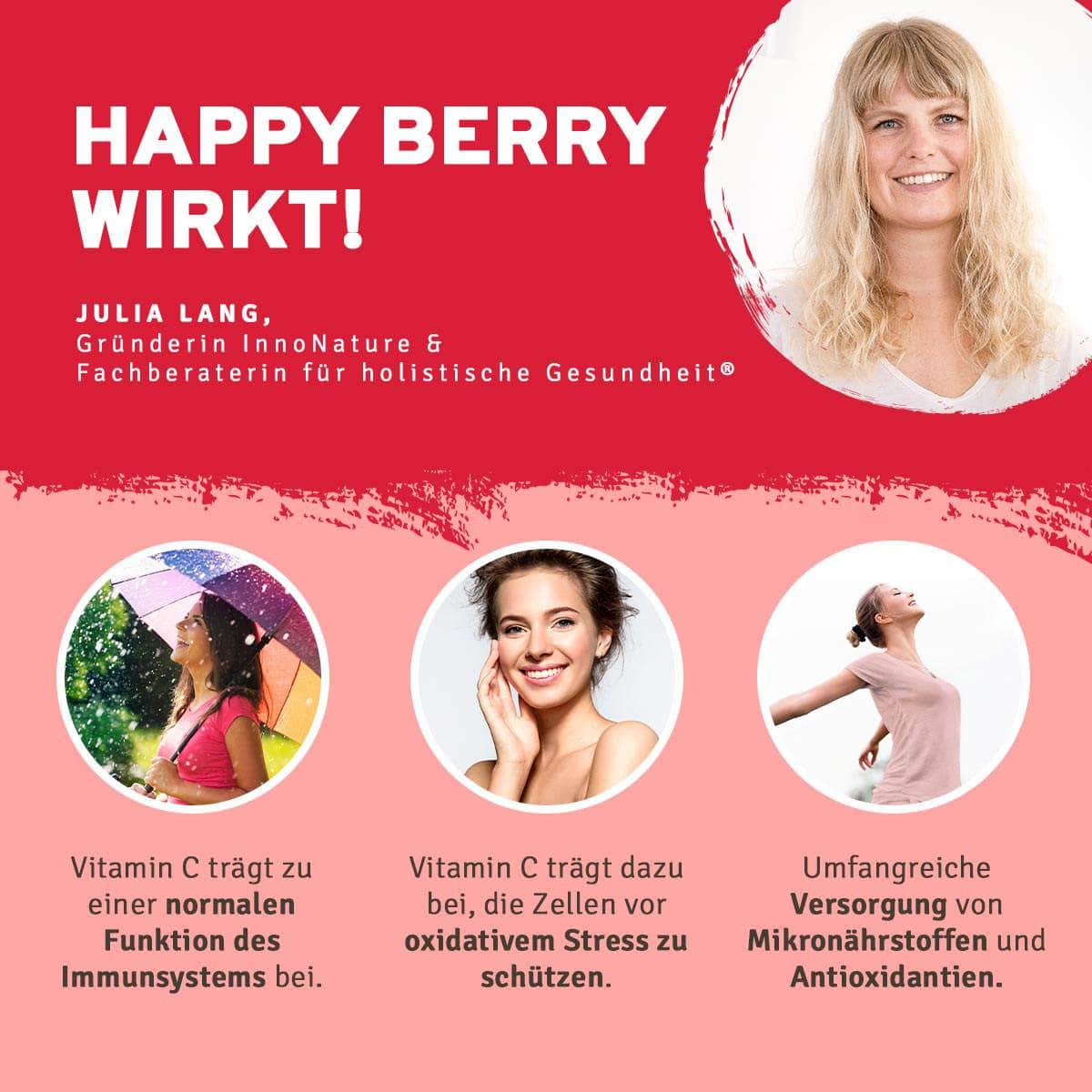 InnoNature Pakete 1x Vorrat (1x Happy Berry, 1x Kokoswasser) Sommer-Shake-Set