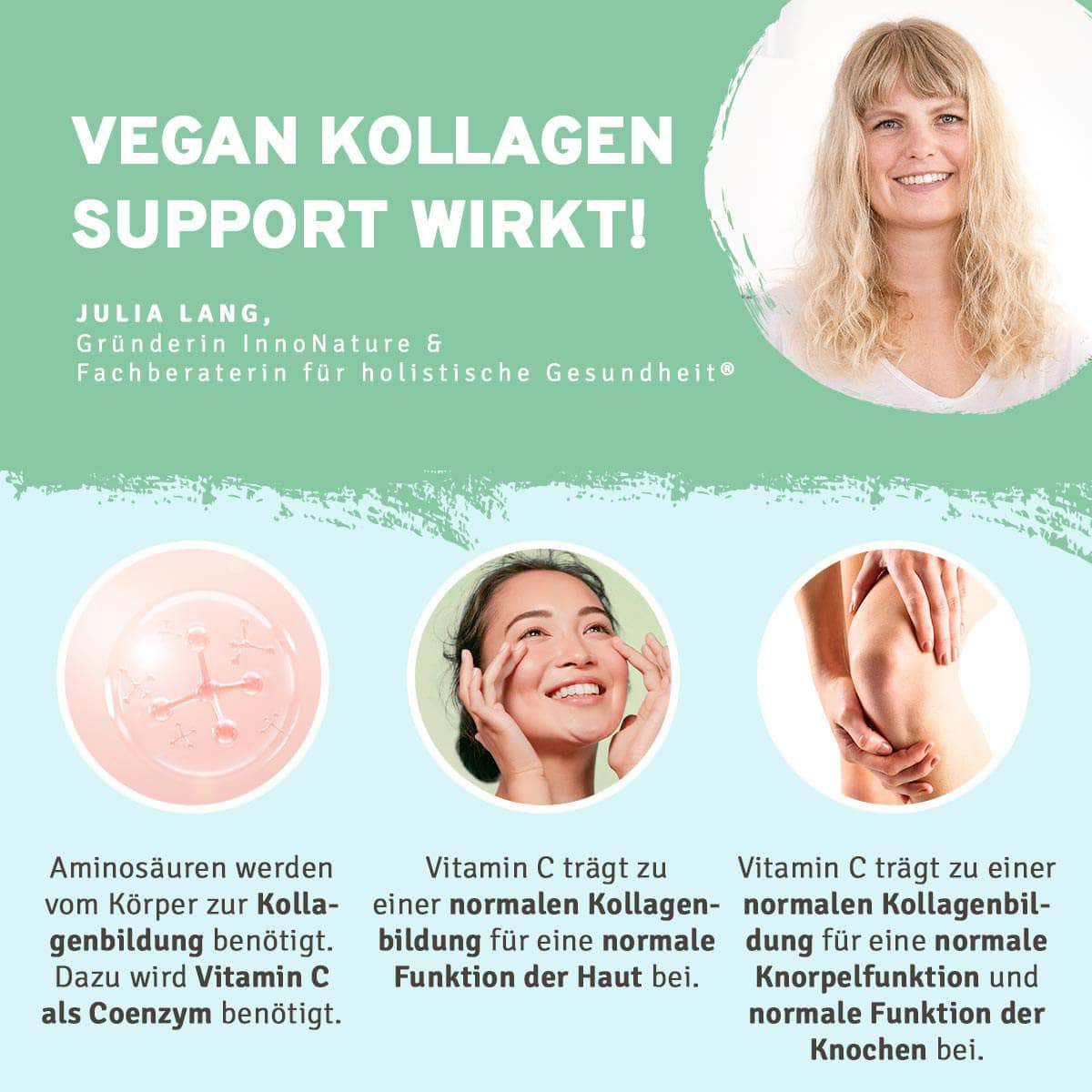 InnoNature Pakete 1x Vorrat (1x HHN, 1x Vegan Kollagen Support, 1x Biotin) Inner Beauty Paket