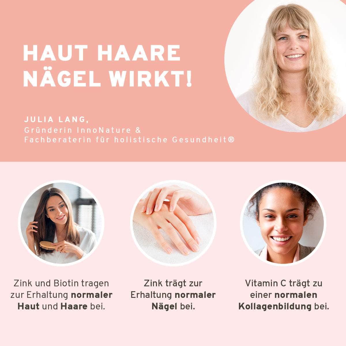 InnoNature Pakete 1x Vorrat (1x HHN, 1x Vegan Kollagen Support, 1x Biotin) Inner Beauty Paket