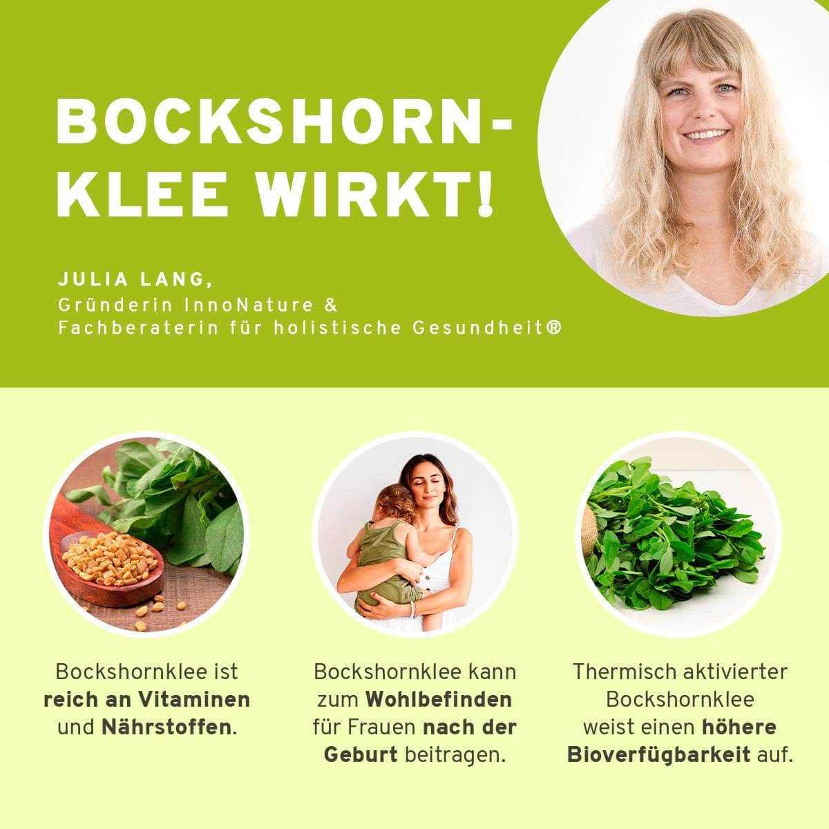 InnoNature Pakete 1x Vorrat (1x Omega 3 Kapseln, 1x Bockshornklee, 1x Vitamin B Komplex, 1x Vitamin D3, 1x Jod) Stillzeit-Paket