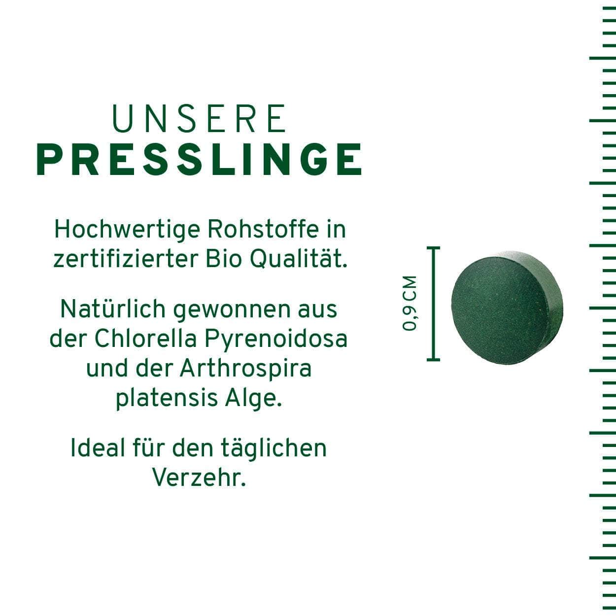 InnoNature Presslinge Bio Chlorella + Spirulina Presslinge