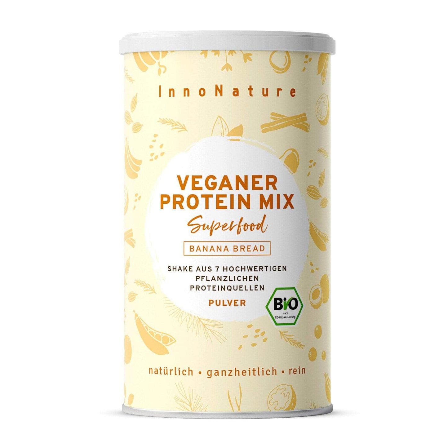 InnoNature Pulver 1x 450g (30 Portionen) Bio Veganer Protein Mix Banana Bread