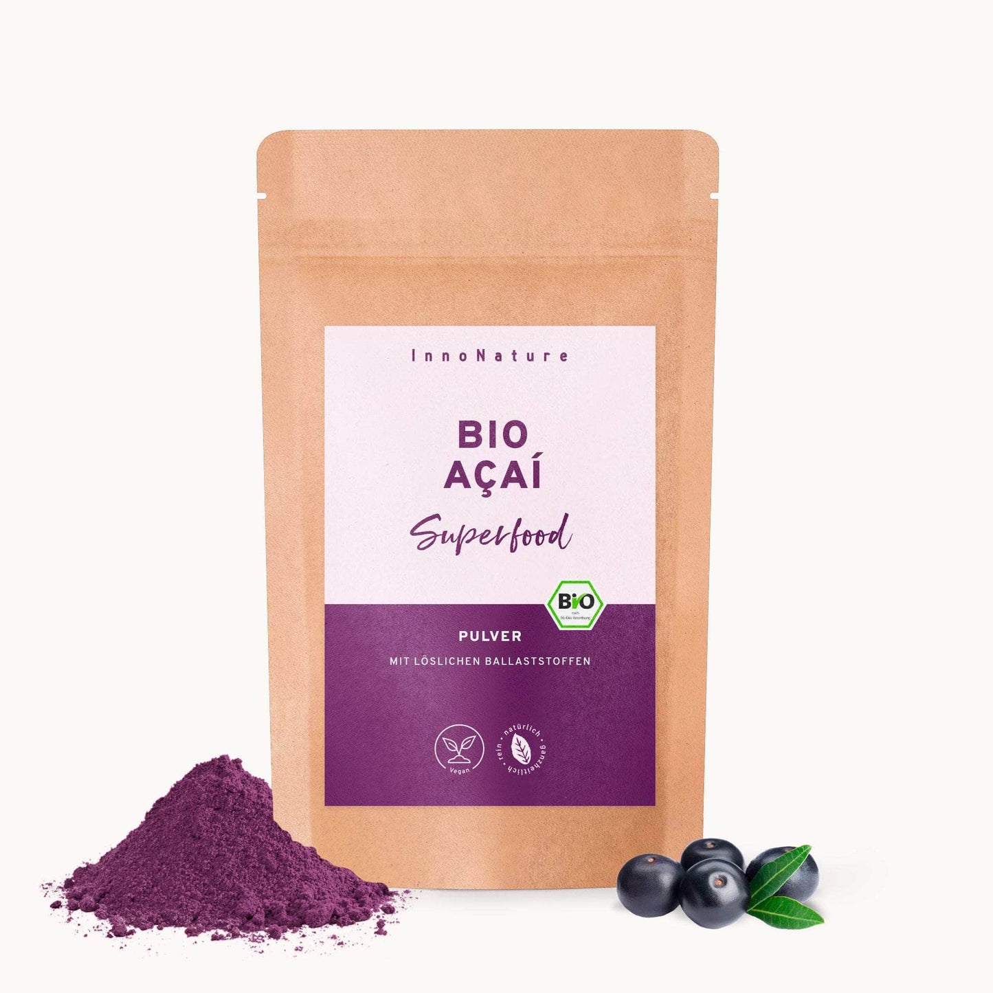 InnoNature Pulver 1x 90g Pulver Bio Açaí Pulver