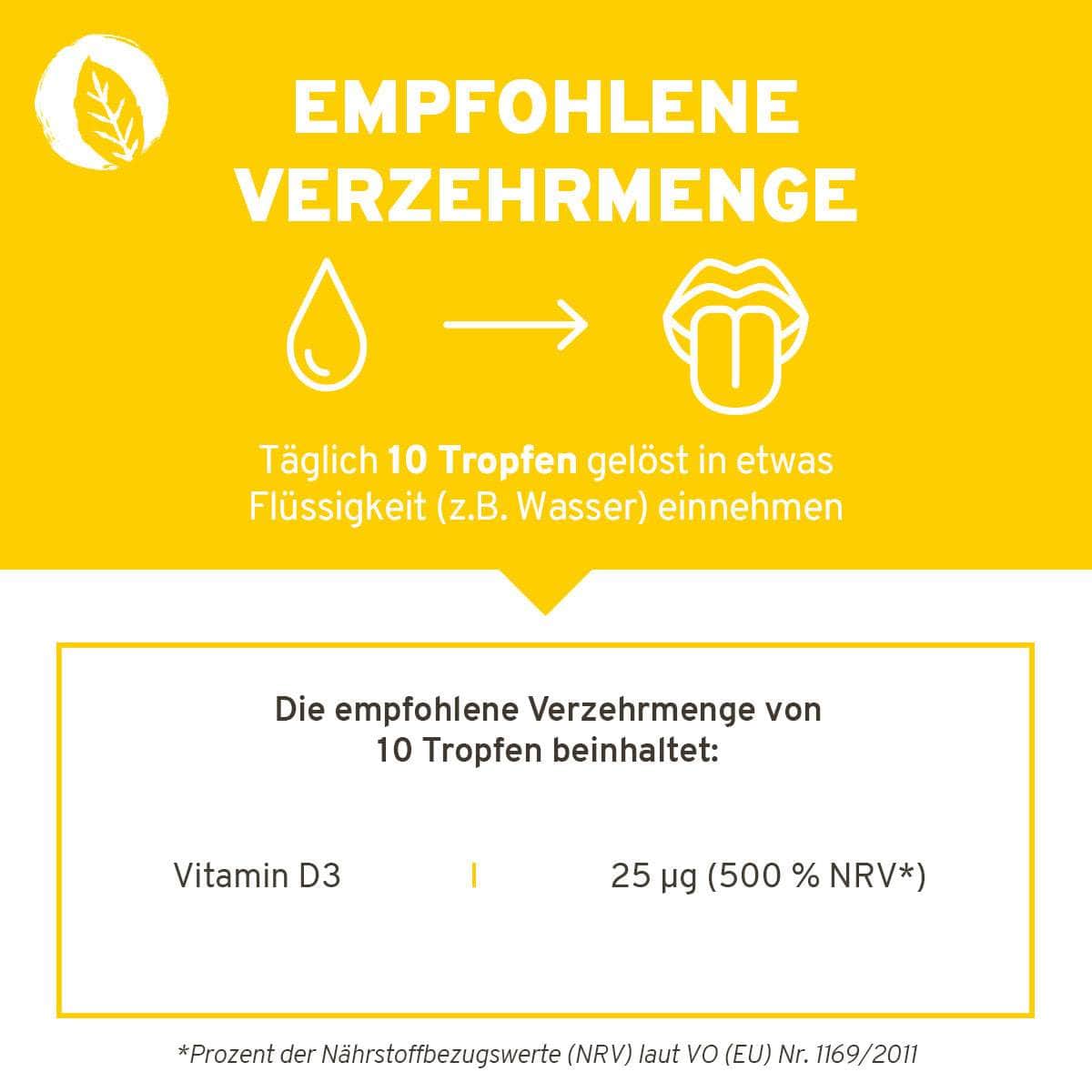 InnoNature Tropfen 10ml Vitamin D3 Tropfen: das Sonnenvitamin 10 ml