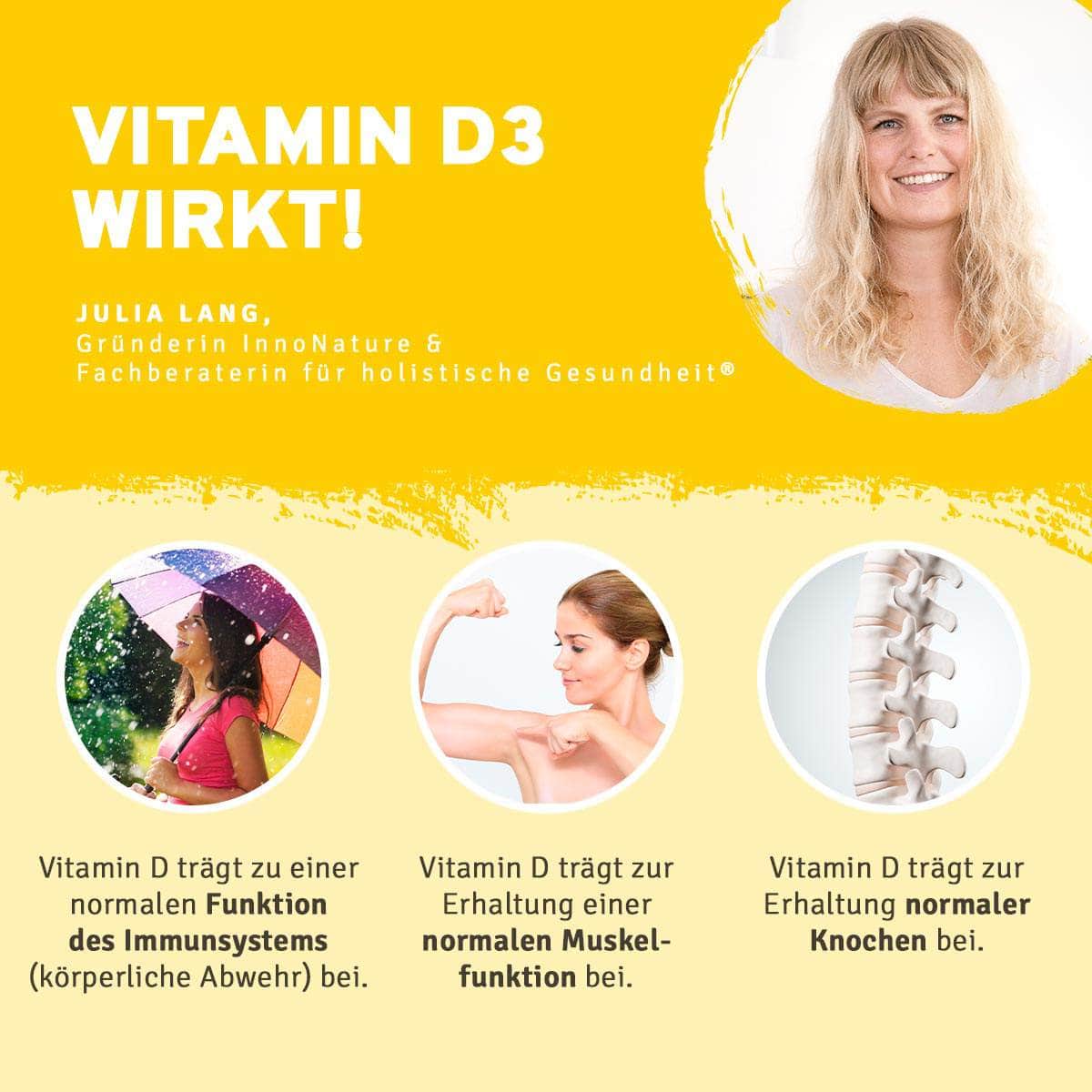 InnoNature Tropfen 10ml Vitamin D3 Tropfen: das Sonnenvitamin 10 ml
