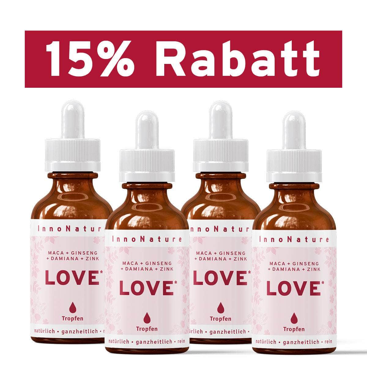 InnoNature Tropfen 4x50ml Love Tropfen