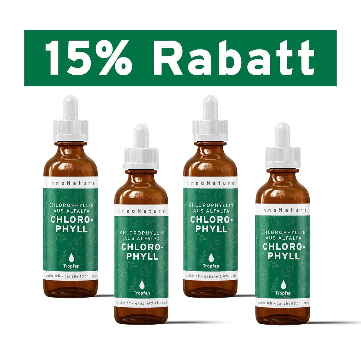 InnoNature Tropfen 4x75ml Chlorophyll Tropfen