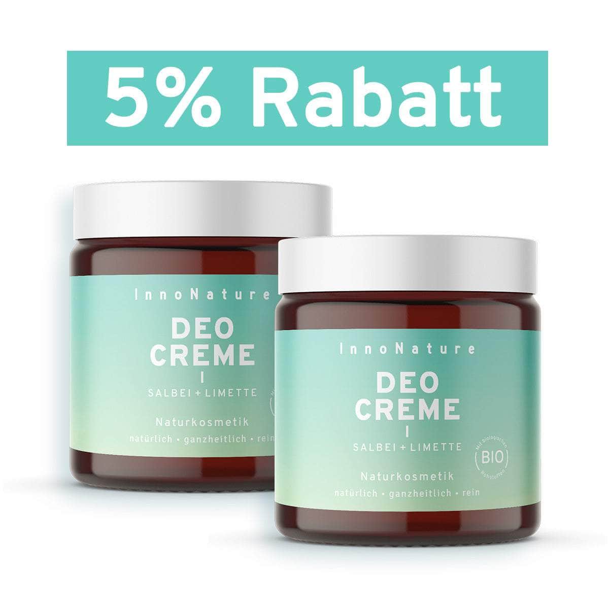 InnoNature Creme 2x60ml Natürliche Deocreme Salbei - Limette
