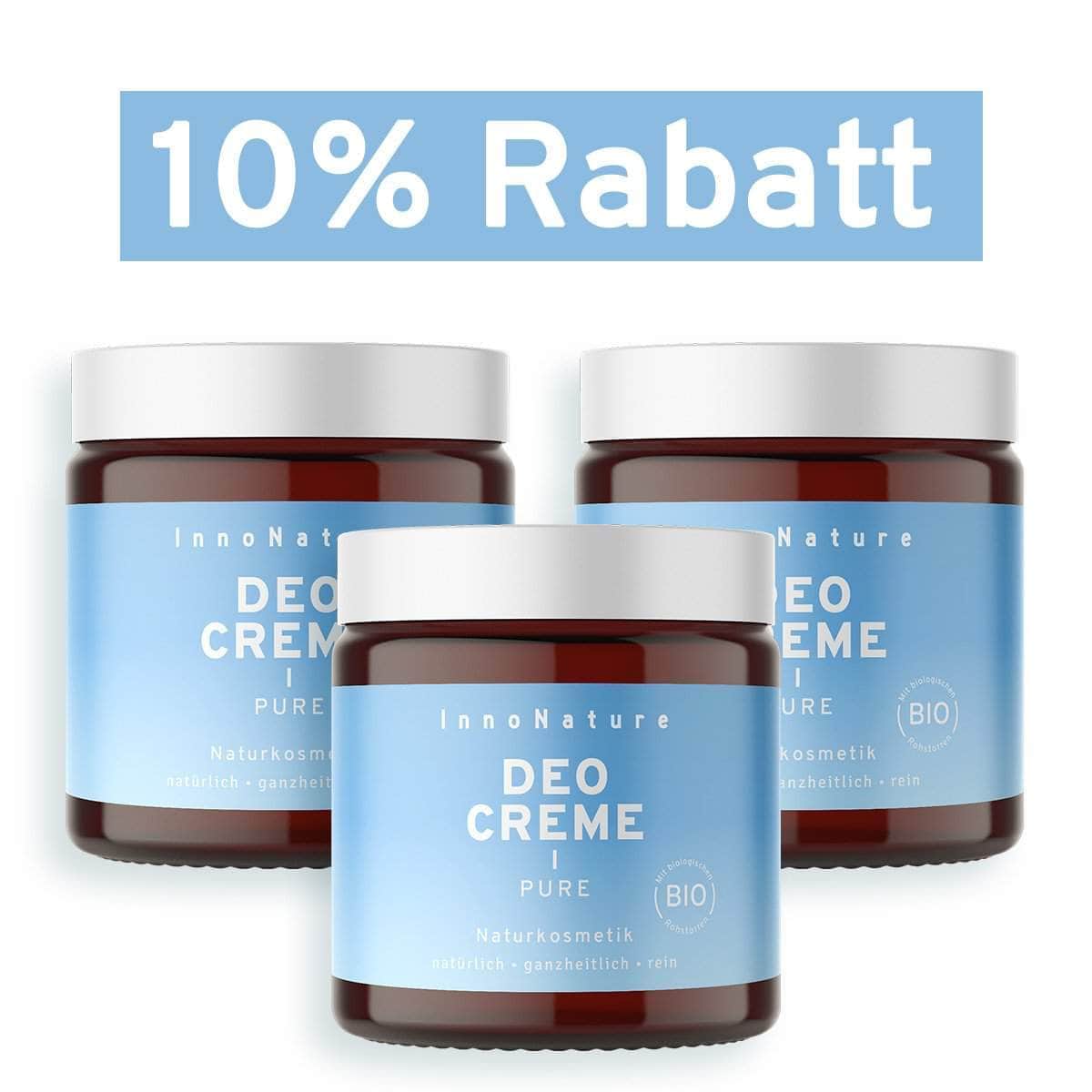 InnoNature Creme 3x60ml Natürliche Deocreme Pure
