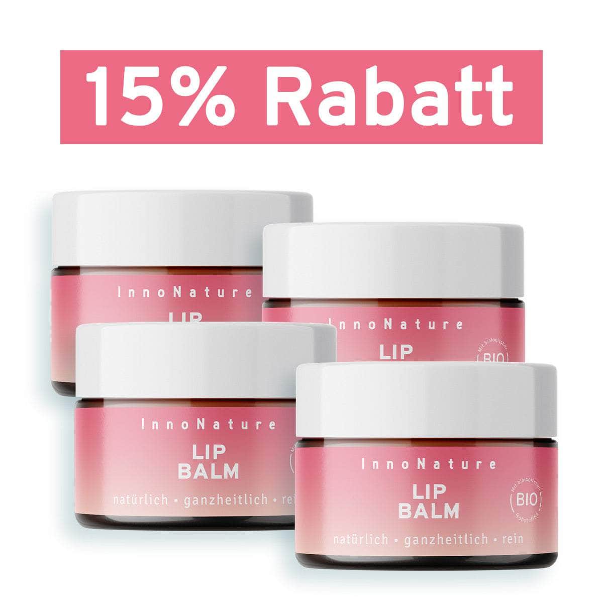 InnoNature Creme 4x15ml Soft Glow Lip Balm