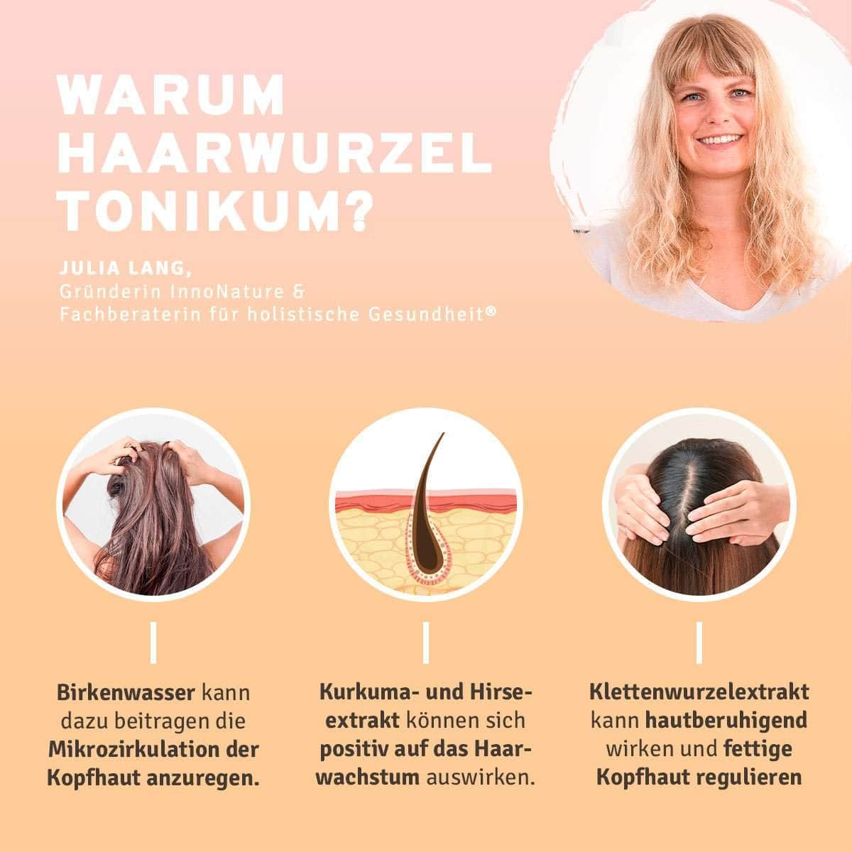 InnoNature Creme 5ml Mini Haarwurzel Tonikum – Natürlich das Haarwachstum anregen