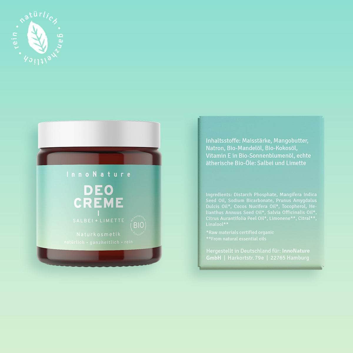 InnoNature Creme Natürliche Deocreme Salbei - Limette