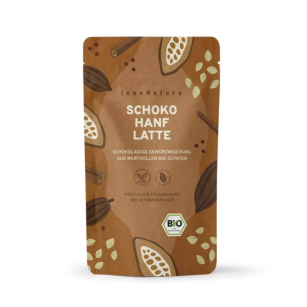 InnoNature Getränkepulver 1x 175g Pulver Bio Schoko Hanf Latte