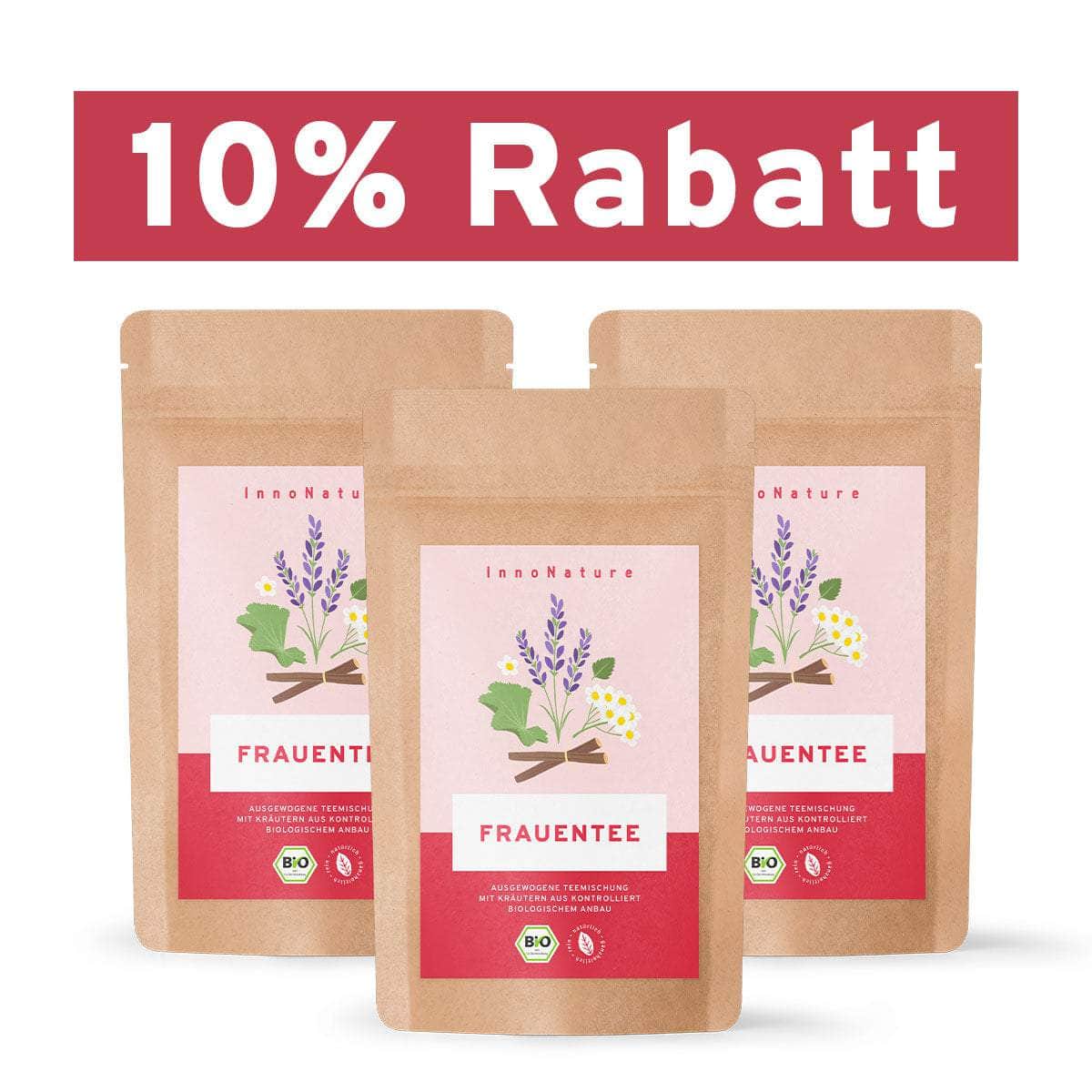 InnoNature Getränkepulver 3x 60g Tee Bio Frauentee