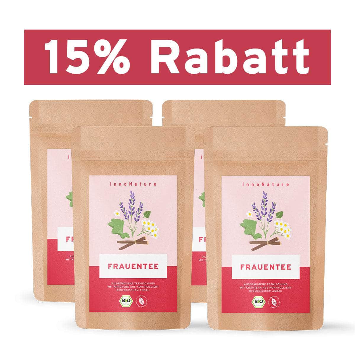 InnoNature Getränkepulver 4x 60g Tee Bio Frauentee