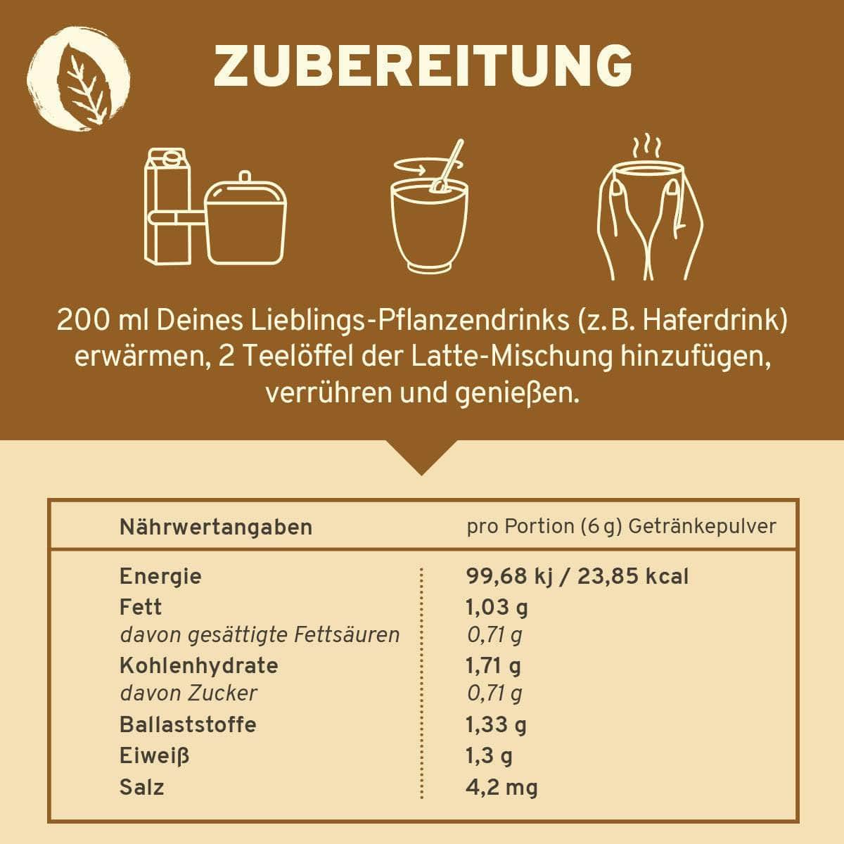 InnoNature Getränkepulver Bio Schoko Hanf Latte