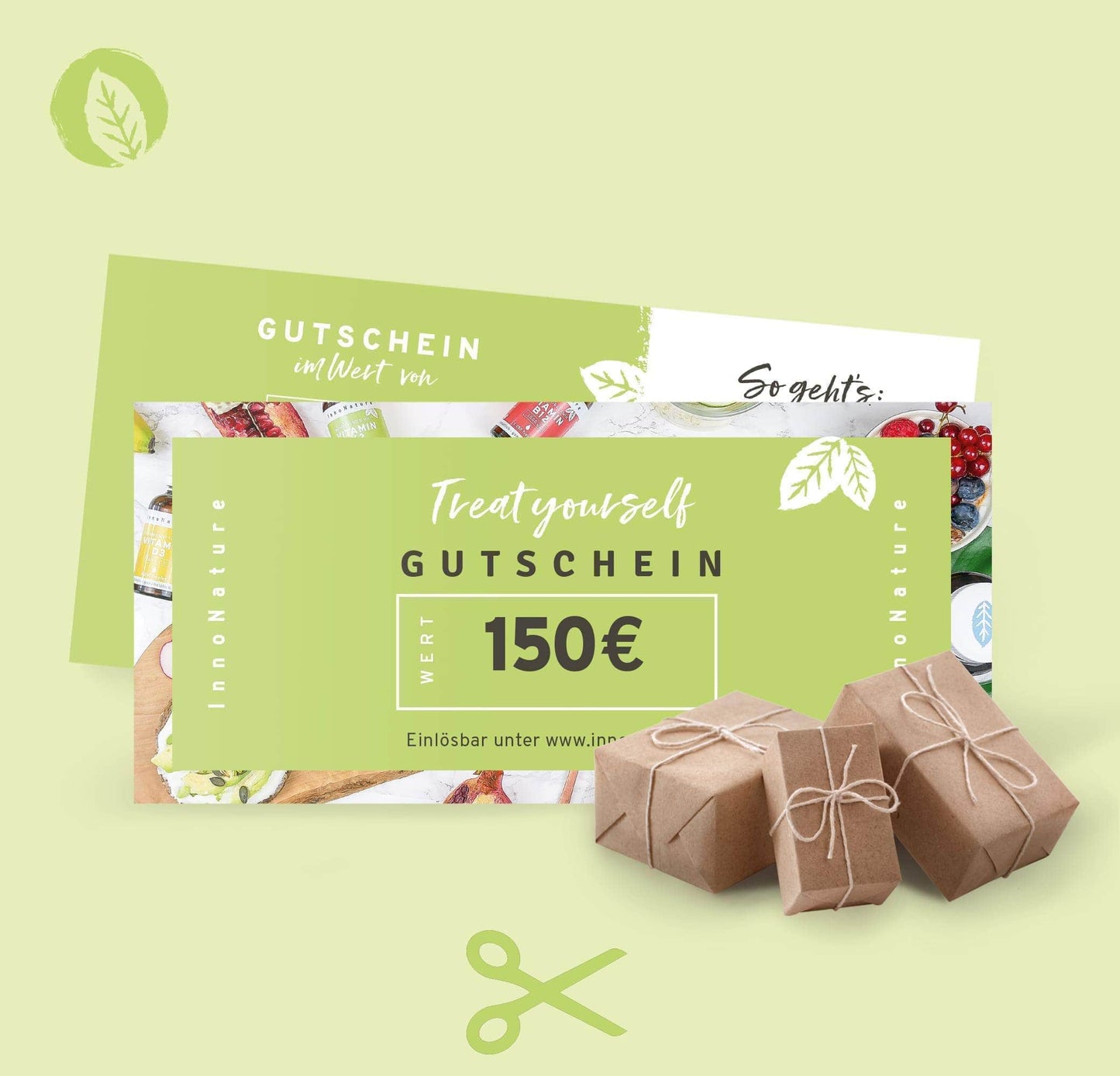 InnoNature Gutschein €150.00 PDF Gutschein zum SELBSTAUSDRUCKEN