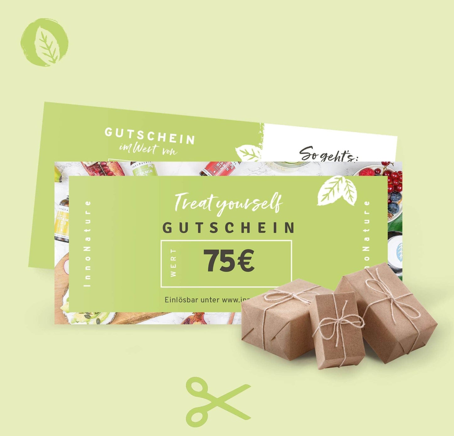 InnoNature Gutschein €75.00 PDF Gutschein zum SELBSTAUSDRUCKEN