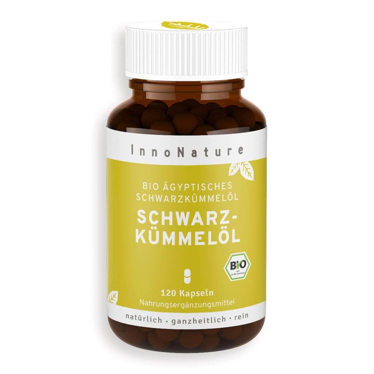 InnoNature Kapseln 1x 120 Kapseln Bio Schwarzkümmelöl Kapseln