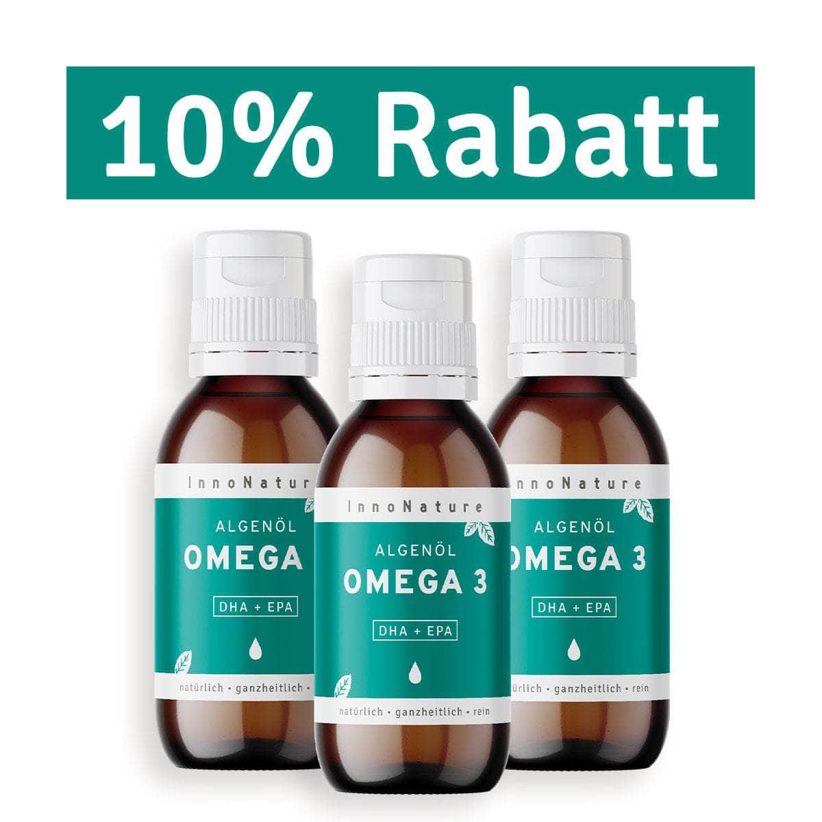 InnoNature Kapseln 3x 100ml Omega 3 Algenöl