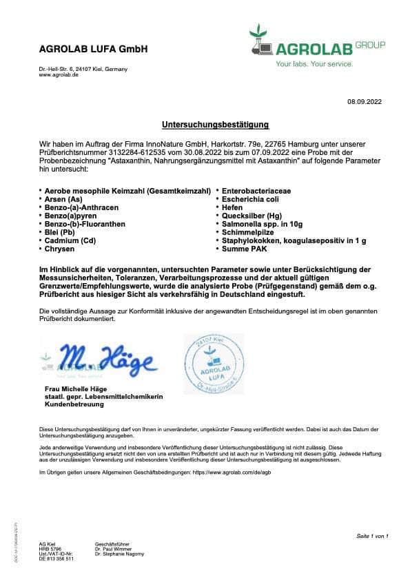 InnoNature Kapseln Astaxanthin: Naturstoff der Carotinoide