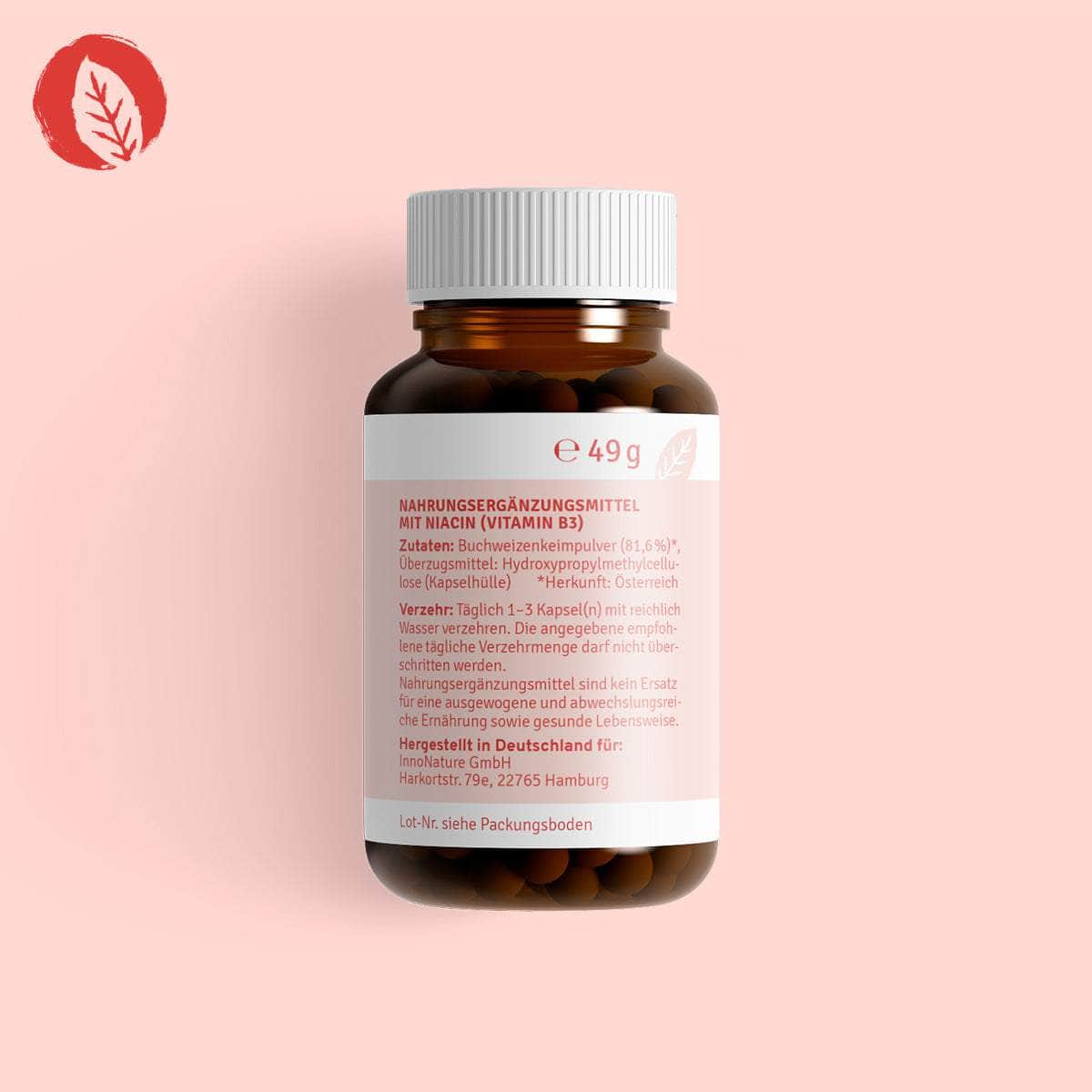 InnoNature Kapseln Buchweizen Keimlinge: Vitamin B3 Kapseln