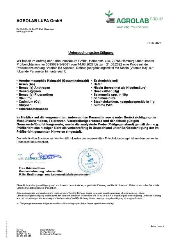 InnoNature Kapseln Buchweizen Keimlinge: Vitamin B3 Kapseln